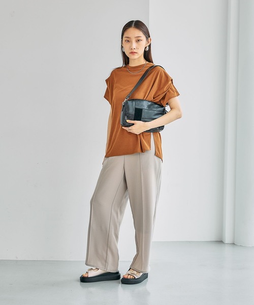 LEPSIM（レプシィム）の「パッチワークバッグ　646417（ショルダーバッグ・レディース・ブラック/ベージュ・ONE SIZE）」の4枚目の写真