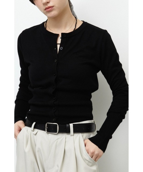 ANF.MUU(アンフムー)の「ロングリブカーディガン(カーディガン/ボレロ・レディース・ピンク/ホワイト/イエロー/ブラック・FREE)」の3枚目の写真
