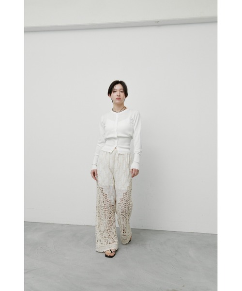 LOEFF ロエフ カーディガン M 白 【古着】【中古】【送料無料】 F by ROSSO エフバイロッソ カーディガン M 白 【古着】【中古】【送料