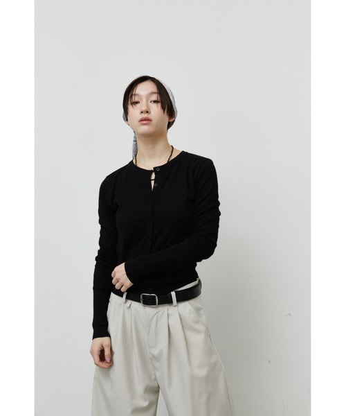 ANF.MUU(アンフムー)の「ロングリブカーディガン(カーディガン/ボレロ・レディース・ピンク/ホワイト/イエロー/ブラック・FREE)」の11枚目の写真