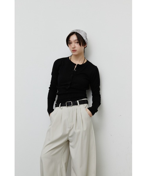 ANF.MUU(アンフムー)の「ロングリブカーディガン(カーディガン/ボレロ・レディース・ピンク/ホワイト/イエロー/ブラック・FREE)」の12枚目の写真