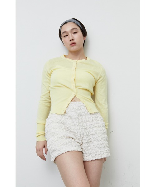 ANF.MUU(アンフムー)の「ロングリブカーディガン(カーディガン/ボレロ・レディース・ピンク/ホワイト/イエロー/ブラック・FREE)」の8枚目の写真
