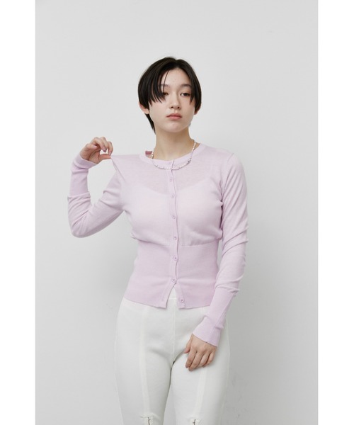 ANF.MUU(アンフムー)の「ロングリブカーディガン(カーディガン/ボレロ・レディース・ピンク/ホワイト/イエロー/ブラック・FREE)」の19枚目の写真