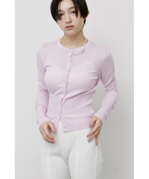 ANF.MUU(アンフムー)の「ロングリブカーディガン(カーディガン/ボレロ・レディース・ピンク/ホワイト/イエロー/ブラック・FREE)」の20枚目の写真