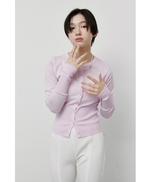 ANF.MUU(アンフムー)の「ロングリブカーディガン(カーディガン/ボレロ・レディース・ピンク/ホワイト/イエロー/ブラック・FREE)」の22枚目の写真