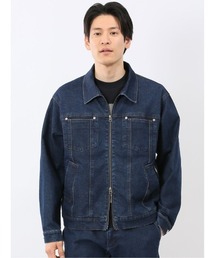 TAKA-Q（タカキュー）の「【ストレッチ ウォッシャブル】タカキュー デニム ブルゾン(セットアップ可能)（デニムジャケット）」
