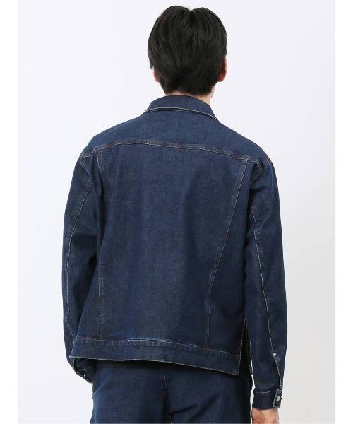 TAKA-Q(タカキュー)の「【ストレッチ ウォッシャブル】タカキュー デニム ブルゾン(セットアップ可能)(デニムジャケット・メンズ・ネイビー・X-LARGE/MEDIUM/LARGE)」の5枚目の写真