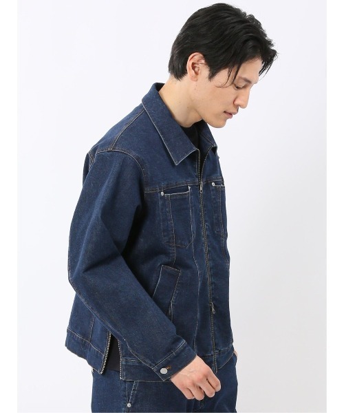 TAKA-Q(タカキュー)の「【ストレッチ ウォッシャブル】タカキュー デニム ブルゾン(セットアップ可能)(デニムジャケット・メンズ・ネイビー・X-LARGE/MEDIUM/LARGE)」の6枚目の写真