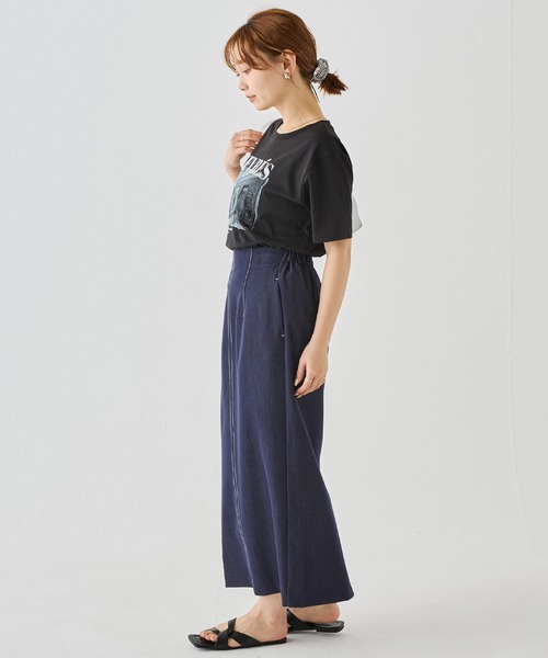 LAVEANGE(ラビアンジェ)の「【好機能シリーズ】接触冷感・吸水速乾・UVカット|フォトプリントTシャツ|ひんやり/夏も快適/フォトT/ロゴT(Tシャツ/カットソー・レディース・ブラック/オフホワイト・M/LL/3L/4L/5L)」の18枚目の写真