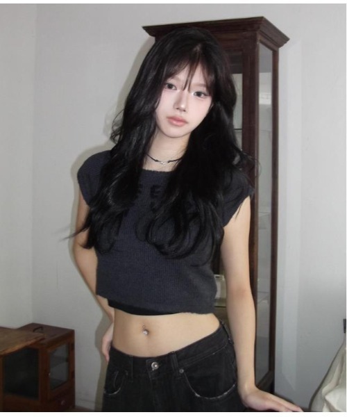 semplice(センプリチェ)の「Tシャツ【韓国ファッション】(Tシャツ/カットソー・レディース・ベージュ/ライトグレー/ライトブルー/ダークグレー・F)」の19枚目の写真