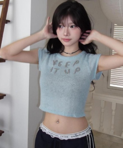 semplice(センプリチェ)の「Tシャツ【韓国ファッション】(Tシャツ/カットソー・レディース・ベージュ/ライトグレー/ライトブルー/ダークグレー・F)」の21枚目の写真