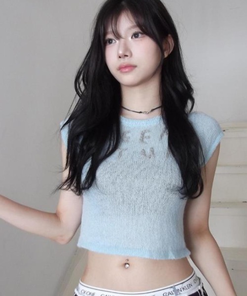 semplice(センプリチェ)の「Tシャツ【韓国ファッション】(Tシャツ/カットソー・レディース・ベージュ/ライトグレー/ライトブルー/ダークグレー・F)」の22枚目の写真