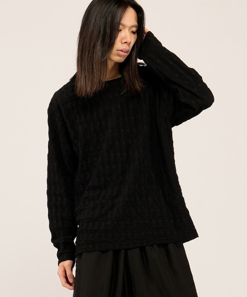NO ID.(ノーアイディ)の「mlt5655- シュリンクBIG-PO カットソー(458006-464T)(Tシャツ/カットソー・メンズ・ホワイト/ブラック・ONE SIZE)」の10枚目の写真