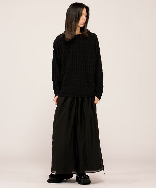 NO ID.(ノーアイディ)の「mlt5655- シュリンクBIG-PO カットソー(458006-464T)(Tシャツ/カットソー・メンズ・ホワイト/ブラック・ONE SIZE)」の11枚目の写真
