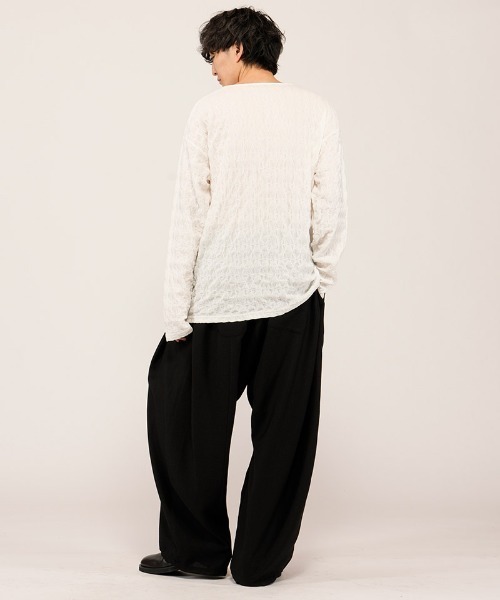 NO ID.(ノーアイディ)の「mlt5655- シュリンクBIG-PO カットソー(458006-464T)(Tシャツ/カットソー・メンズ・ホワイト/ブラック・ONE SIZE)」の15枚目の写真