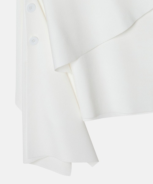 LE CIEL BLEU（ルシェルブルー）の「デタッチャブルケープニットトップ / Detachable Cape Knit Top（ニット/セーター・レディース・ブラウン/オフホワイト/ブラック・36）」の6枚目の写真