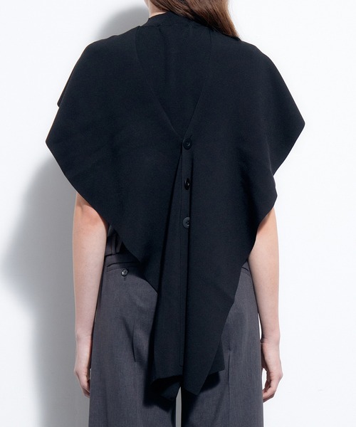 LE CIEL BLEU（ルシェルブルー）の「デタッチャブルケープニットトップ / Detachable Cape Knit Top（ニット/セーター・レディース・ブラウン/オフホワイト/ブラック・36）」の12枚目の写真