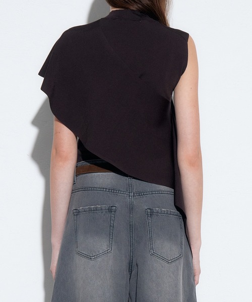 LE CIEL BLEU（ルシェルブルー）の「デタッチャブルケープニットトップ / Detachable Cape Knit Top（ニット/セーター・レディース・ブラウン/オフホワイト/ブラック・36）」の22枚目の写真