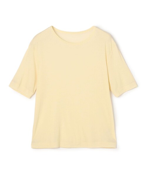 MACPHEE（マカフィー）の「シアージャージー ハーフスリーブプルオーバー（Tシャツ/カットソー・レディース・チャコールグレー/ライトベージュ/レッド/ダークブラウン/ホワイト・S）」の4枚目の写真