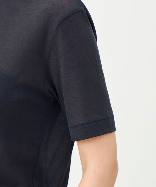 MACPHEE（マカフィー）の「シアージャージー ハーフスリーブプルオーバー（Tシャツ/カットソー・レディース・チャコールグレー/ライトベージュ/レッド/ダークブラウン/ホワイト・S）」の17枚目の写真