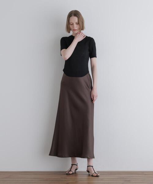LE PHIL（ルフィル）の「◆シアーベーシックT（Tシャツ/カットソー・レディース・ブラック/ホワイト/ミント/イエロー・F）」の5枚目の写真