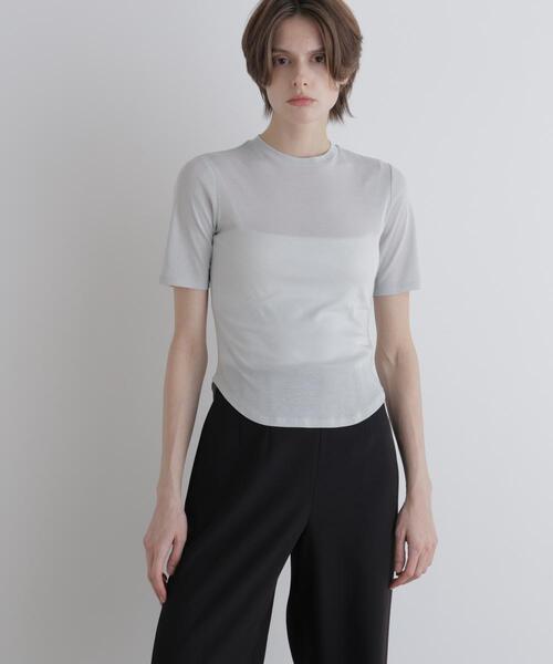 LE PHIL（ルフィル）の「◆シアーベーシックT（Tシャツ/カットソー・レディース・ブラック/ホワイト/ミント/イエロー・F）」の3枚目の写真