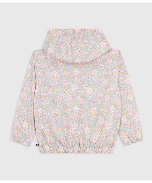 PETIT BATEAU（プチバトー）の「フラワープリントウィンドブレーカー（マウンテンパーカー・キッズ・ライトグリーン・5YEAR/4YEAR/3YEAR）」の3枚目の写真