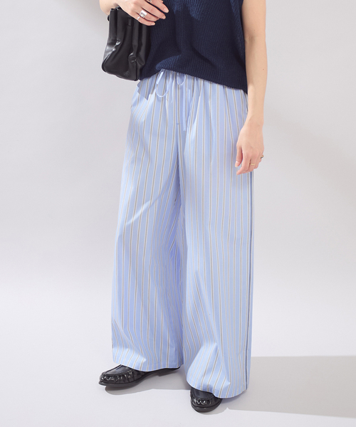 JOURNAL STANDARD（ジャーナルスタンダード）の「ブロードストライプ パンツ（その他パンツ・レディース・サックスブルー/タン・FREE）」の15枚目の写真