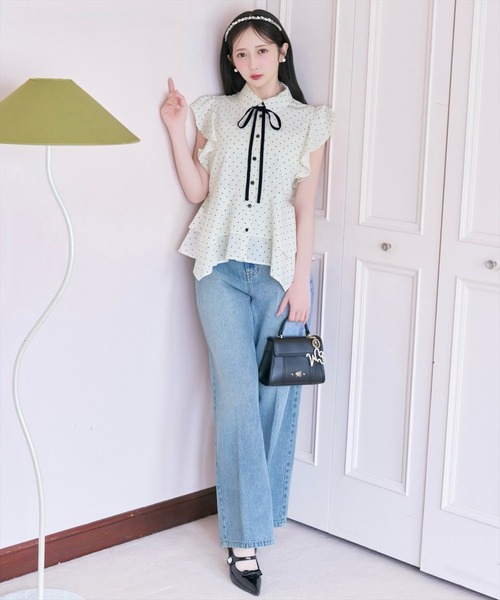 WILLSELECTION(ウィルセレクション)の「スリングバックリボンパンプス(パンプス・レディース・ブラック/ベージュ・M/L)」の3枚目の写真