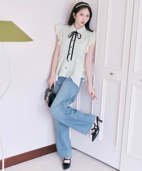 WILLSELECTION(ウィルセレクション)の「スリングバックリボンパンプス(パンプス・レディース・ブラック/ベージュ・M/L)」の4枚目の写真
