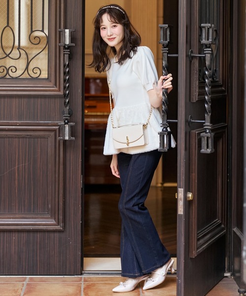 WILLSELECTION(ウィルセレクション)の「スリングバックリボンパンプス(パンプス・レディース・ブラック/ベージュ・M/L)」の12枚目の写真