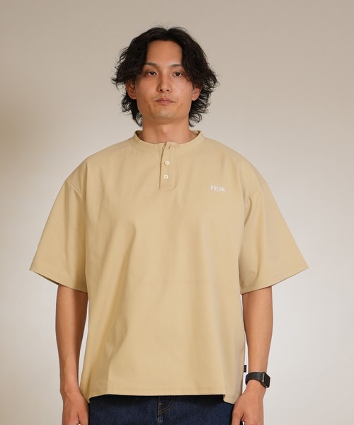 POLeR(ポーラー)の「【ムラサキスポーツ限定】POLER/ポーラー 半袖 Tシャツ 水陸両用 FURRY FONT DRY HENLEY TEE 269MCV0037(Tシャツ/カットソー・メンズ・ベージュ/チャコール/ブラック・M/XL/L)」の15枚目の写真