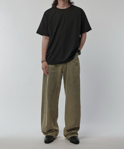 Lui's(ルイス)の「SHINE ベーシックTシャツ(Tシャツ/カットソー・メンズ・ブラック/グレー/チャコールグレー/ホワイト・S/M)」の9枚目の写真