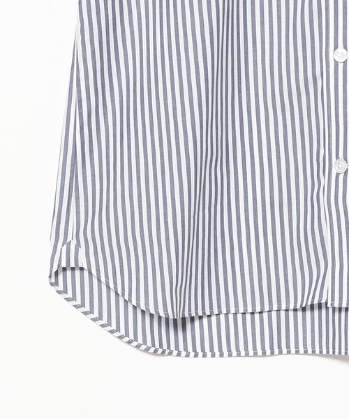 BEAMS F（ビームスエフ）の「コットン ロンドンストライプ ショートスリーブ カッタウェイカラーシャツ（シャツ/ブラウス・メンズ・ネイビー・MEDIUM/LARGE/X-LARGE/SMALL）」の6枚目の写真