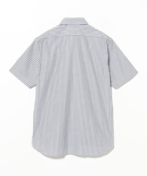 BEAMS F（ビームスエフ）の「コットン ロンドンストライプ ショートスリーブ カッタウェイカラーシャツ（シャツ/ブラウス・メンズ・ネイビー・MEDIUM/LARGE/X-LARGE/SMALL）」の5枚目の写真