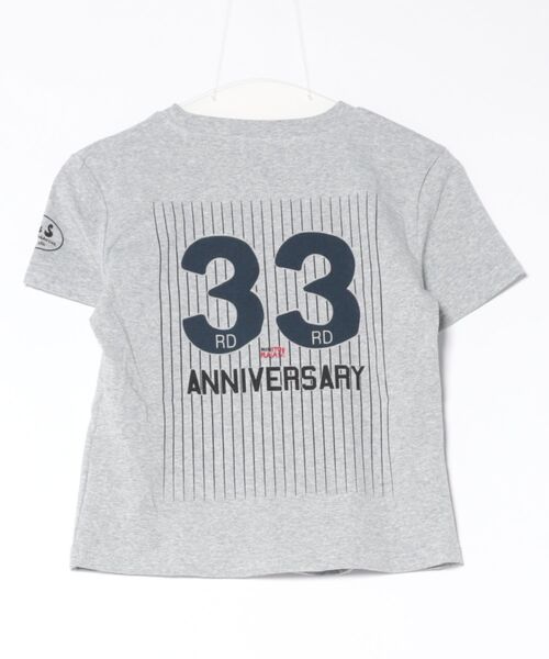 Ritzy(リッツィー)の「フロントストライプロゴバックナンバースリム半袖Tシャツ(Tシャツ/カットソー・レディース・ホワイト/グレー・M/L)」の6枚目の写真