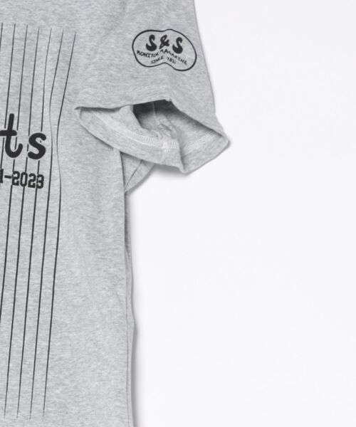 Ritzy(リッツィー)の「フロントストライプロゴバックナンバースリム半袖Tシャツ(Tシャツ/カットソー・レディース・ホワイト/グレー・M/L)」の5枚目の写真