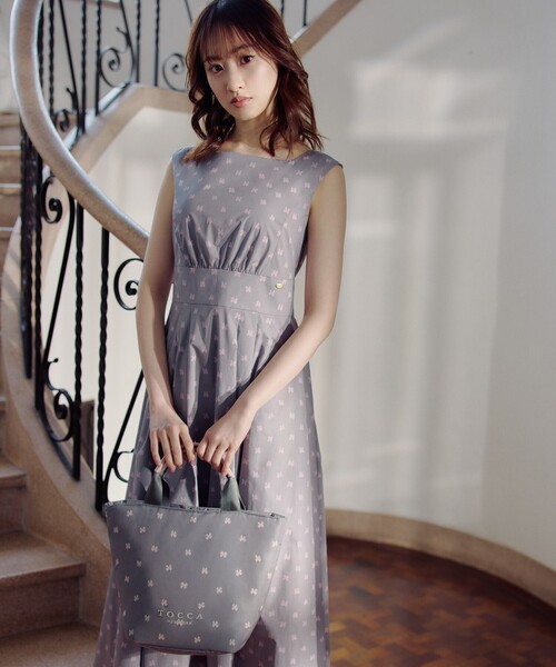 TOCCA(トッカ)の「SKIPPING RIBBON ドレス(ワンピース・レディース・ブラック系5/ライトグレー系5/ベージュ系5・6/2/0/4/00)」の9枚目の写真