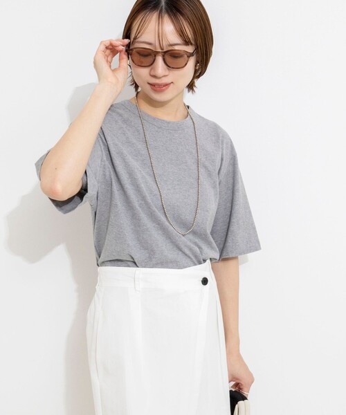 NOLLEY’S(ノーリーズ)の「ウォッシャブルヴィンテージTシャツ(Tシャツ/カットソー・レディース・ライトグレー/ホワイト/グレイッシュブルー/ブラック・FREE)」の8枚目の写真