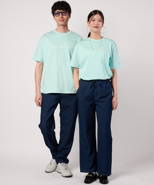 Arnold Palmer(アーノルドパーマー)の「シェア ハンドメイド刺繍 ラウンドヘム Tシャツ(Tシャツ/カットソー・レディース・ホワイト/ブラック/ミント・LL/M/S/XS/L)」の4枚目の写真