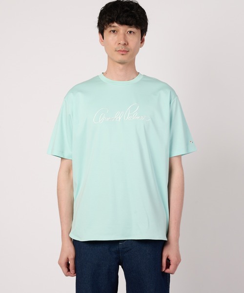 Arnold Palmer(アーノルドパーマー)の「シェア ハンドメイド刺繍 ラウンドヘム Tシャツ(Tシャツ/カットソー・レディース・ホワイト/ブラック/ミント・LL/M/S/XS/L)」の16枚目の写真