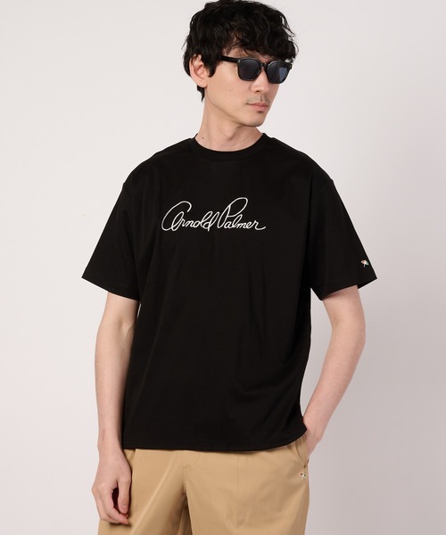 Arnold Palmer(アーノルドパーマー)の「シェア ハンドメイド刺繍 ラウンドヘム Tシャツ(Tシャツ/カットソー・レディース・ホワイト/ブラック/ミント・LL/M/S/XS/L)」の10枚目の写真