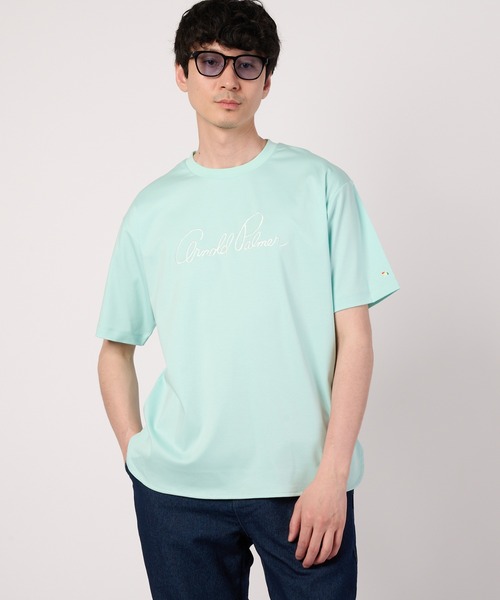 Arnold Palmer(アーノルドパーマー)の「シェア ハンドメイド刺繍 ラウンドヘム Tシャツ(Tシャツ/カットソー・レディース・ホワイト/ブラック/ミント・LL/M/S/XS/L)」の14枚目の写真