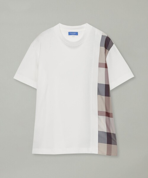 BLUE LABEL CRESTBRIDGE(ブルーレーベルクレストブリッジ)の「【一部店舗限定】コンパクトスムースパーシャルチェックTシャツ(Tシャツ/カットソー・レディース・ブラック/オフホワイト/ブルー・40/38)」の8枚目の写真