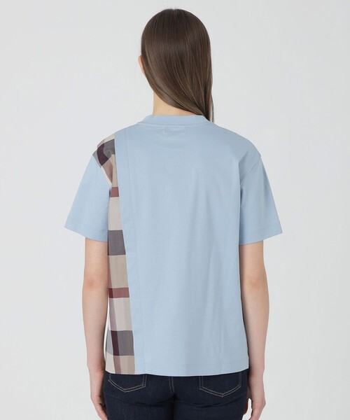BLUE LABEL CRESTBRIDGE(ブルーレーベルクレストブリッジ)の「【一部店舗限定】コンパクトスムースパーシャルチェックTシャツ(Tシャツ/カットソー・レディース・ブラック/オフホワイト/ブルー・40/38)」の17枚目の写真