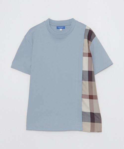 BLUE LABEL CRESTBRIDGE(ブルーレーベルクレストブリッジ)の「【一部店舗限定】コンパクトスムースパーシャルチェックTシャツ(Tシャツ/カットソー・レディース・ブラック/オフホワイト/ブルー・40/38)」の18枚目の写真