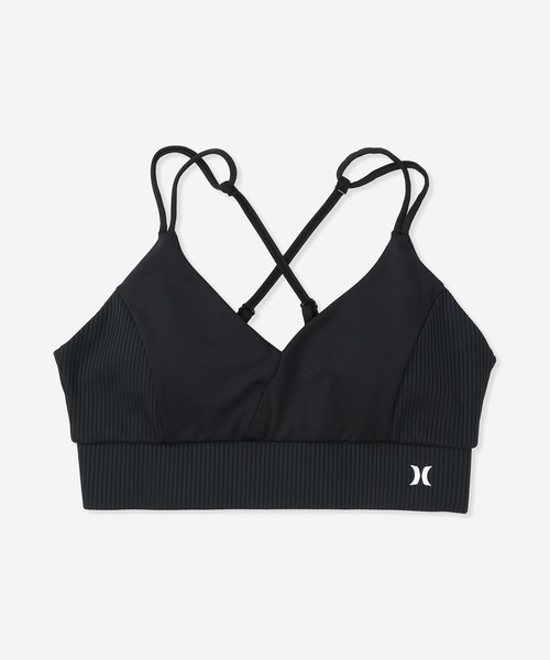 Hurley （ハーレー）の「【Hurley:ハーレー】レディーススイムウェアトップス　水着　取り外し可能パッド付　RIB SWITCHING SWIMWEAR TOP（水着・レディース・カーキブラウン/ブラック/ブルーグレー/ブラック系その他・LARGE/MEDIUM/SMALL）」の2枚目の写真