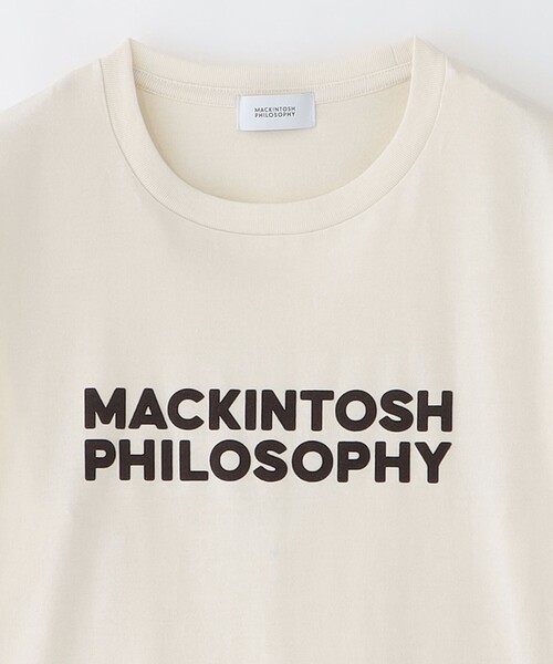 MACKINTOSH PHILOSOPHY（ﾏｯｷﾝﾄｯｼｭ ﾌｨﾛｿﾌｨｰ）の「【WEB&一部店舗限定】フロッキーロゴTシャツ（Tシャツ/カットソー・レディース・ブラウン系その他4/ダークネイビー/ホワイト系その他/オフホワイト・38）」の7枚目の写真