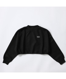 repipi armario（レピピ アルマリオ）の「repipi armario レピピアルマリオ クルーネックスウェット ショート丈 ドローコード（スウェット）」