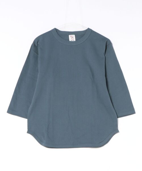TONE SELECT WEAR（トーンセレクトウェア）の「CROSS&STITCH(クロスアンドステッチ) 6.2oz ヘヴィーウェイト 3/4スリーブ ベースボールTシャツ メンズ (OE1230)【3/4スリーブベースボール】（Tシャツ/カットソー・メンズ・アイボリー/バーガンディー/ブルー系その他/グリーン系その他/スミクロ/ブラック系その他/ブルー/グレー・MEDIUM/SMALL/X-LARGE/LARGE）」の6枚目の写真